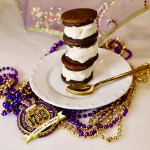 A Mardi Gras Sweet Treat | Moon Pie Ice Cream Sandwhich