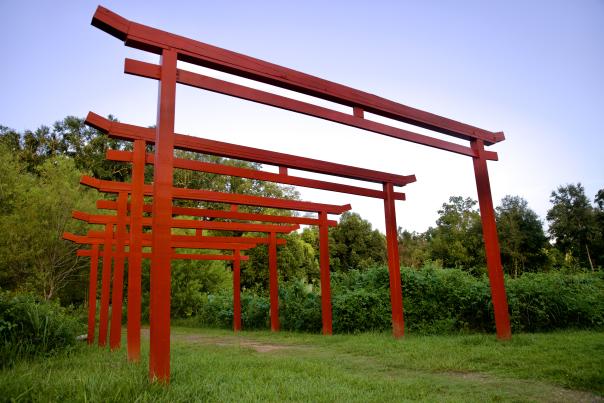 Torii gates at Mobile Japanese Gardens