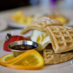 Waffles from a brunch restaurant in mobile al