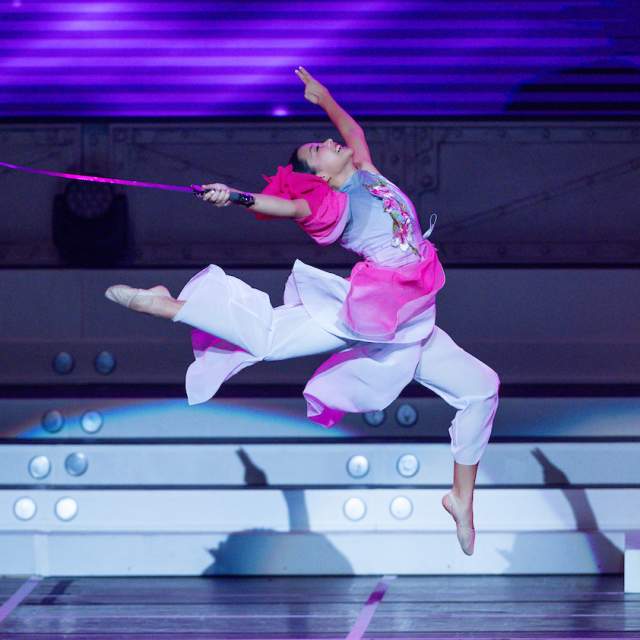 Talent demonstration at Distinguished Young Women 2024 National finals. Events at the Mobile Civic Center. Events at the Saenger Theater.