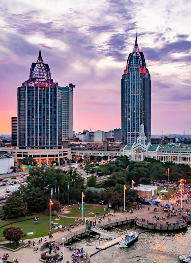 Downtown Mobile skyline