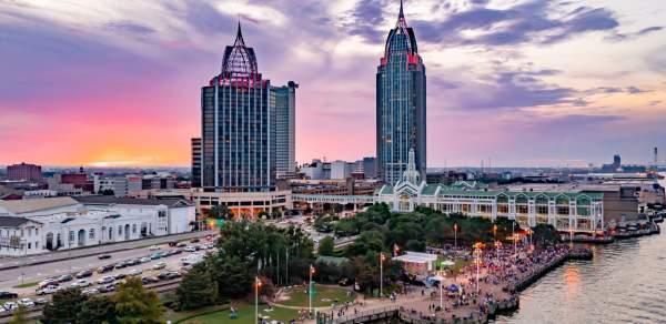 Downtown Mobile skyline