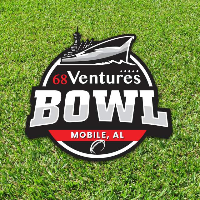 68 Ventures Bowl logo on a background of green grass
