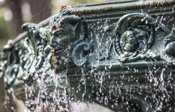 Water fountain close up