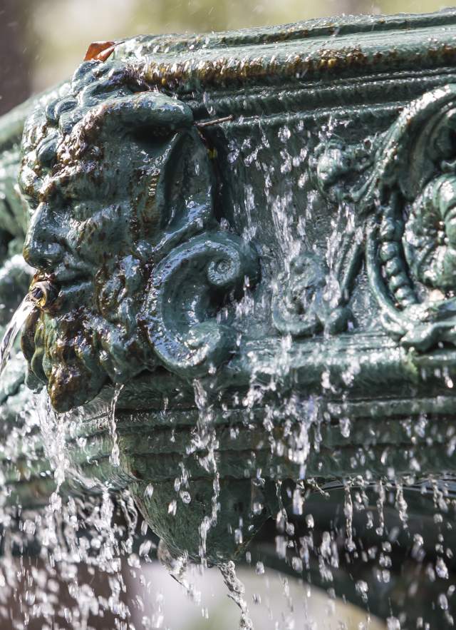Water fountain close up