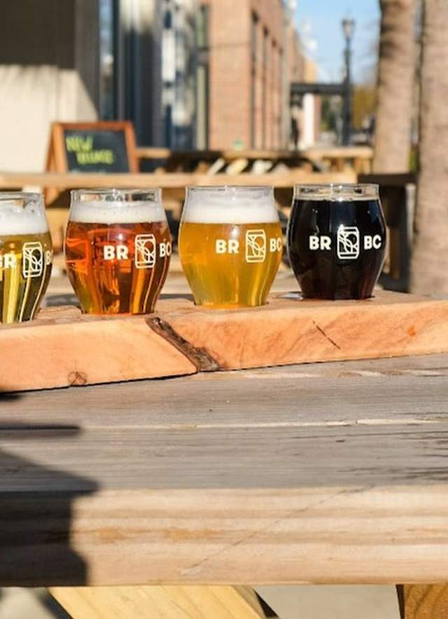 Flight of craft beer