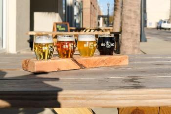 Flight of craft beer