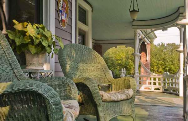 front porch of a historic home in mobile alabama