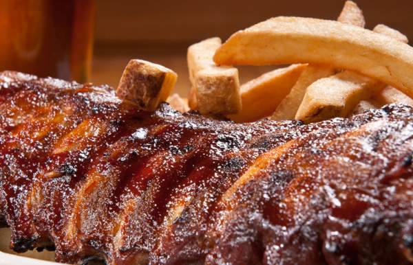 BBQ ribs and fries