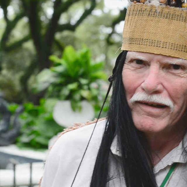 a man dressed as Joe Cain