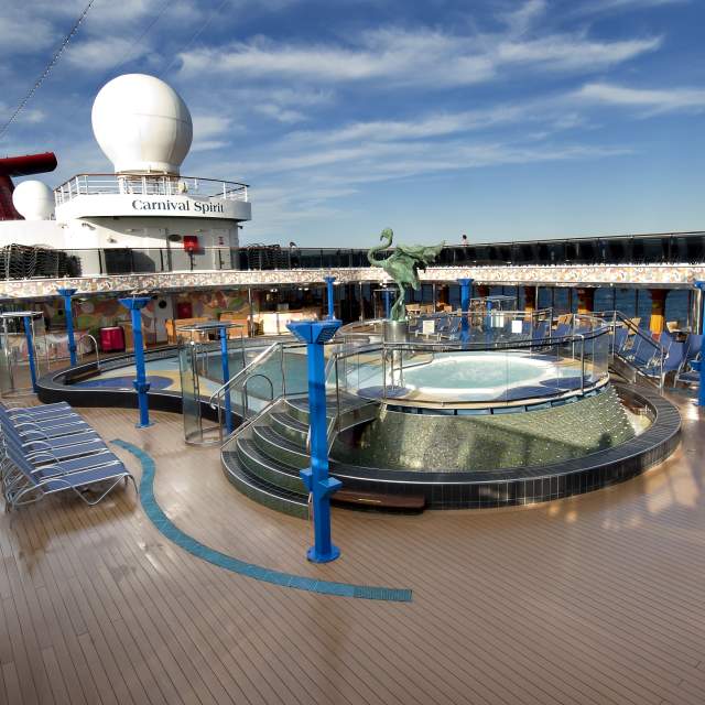 Carnival Spirit upper deck and pool