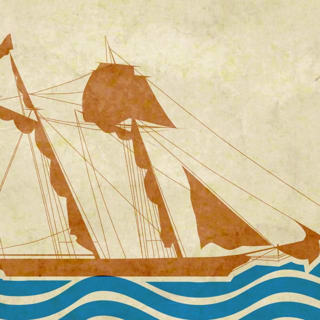 illustration of the Clotilda slave ship