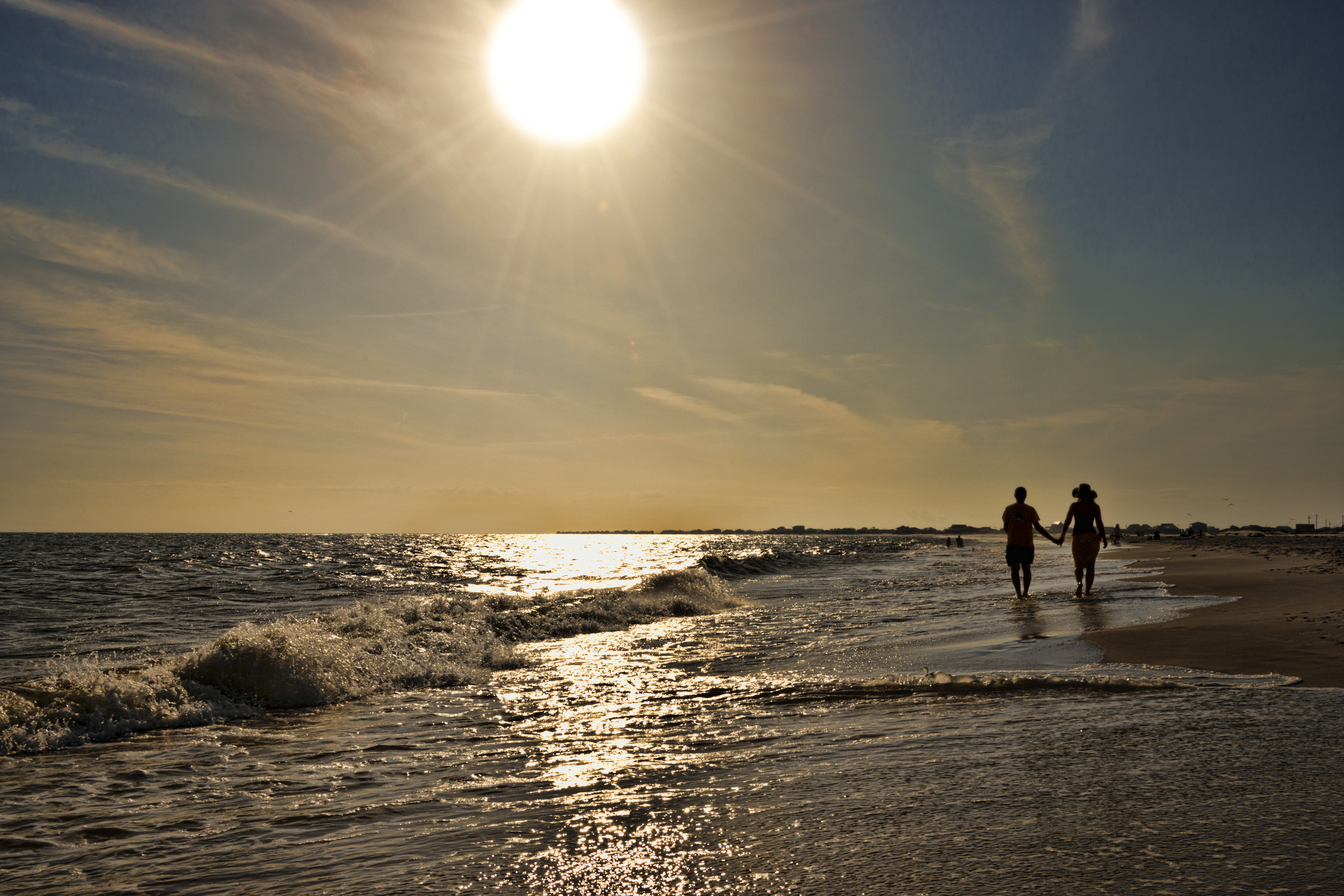 a sunset at dauphin island beach