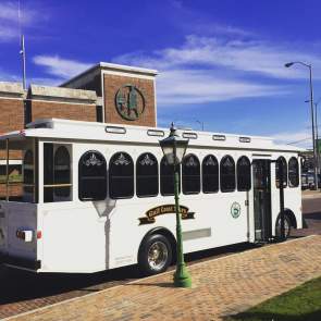 trolley parked on the street