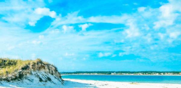 a sunset at dauphin island beach