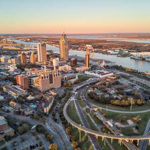 Aerial View of Mobile, AL