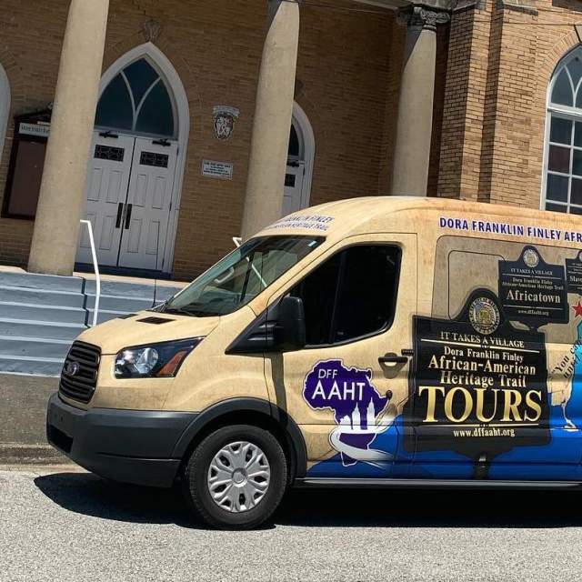 Van for the Dora Franklin Finley African-American Heritage Tour in Mobile, AL