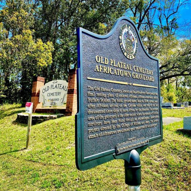 A Plaque At Old Plateau Cemetery In Mobile, AL