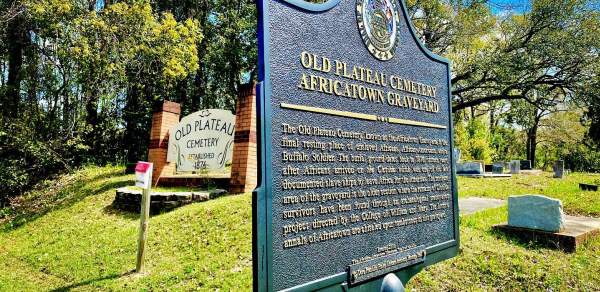 A Plaque At Old Plateau Cemetery In Mobile, AL