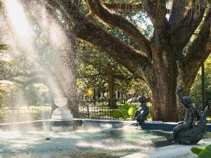 The fountain at Washington Square in Mobile, AL