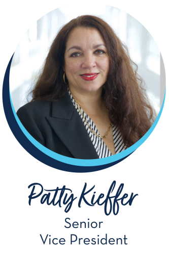 Business woman with long hair, striped shirt and blazerPatty KiefferSenior Vice President